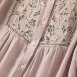 Buddha Stones Casual Embroidery Single Breasted Women's Cotton Linen Shirt - image 14