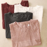 Buddha Stones Summer Pure Color Ruffled Pleated Design Women's Cotton Shirt - image 20