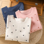 Buddha Stones Vintage Plain Embroided Floral Half Sleeve Women's Cotton T-Shirt - image 24