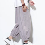 Buddha Stones Casual Striped Men's Cotton 7-8 Length Harem Pants With Pockets - image 20