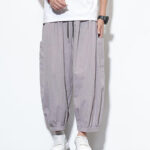 Buddha Stones Casual Striped Men's Cotton 7-8 Length Harem Pants With Pockets - image 16