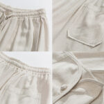 Buddha Stones Casual Loose Frog-Button Plain Men's Cotton Linen 7-8 Length Pants With Pockets - image 10
