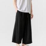 Buddha Stones Casual Loose Frog-Button Plain Men's Cotton Linen 7-8 Length Pants With Pockets - image 21