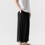 Buddha Stones Casual Loose Frog-Button Plain Men's Cotton Linen 7-8 Length Pants With Pockets - image 18