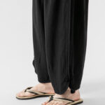 Buddha Stones Casual Loose Frog-Button Plain Men's Cotton Linen 7-8 Length Pants With Pockets - image 23