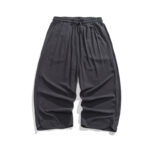 Buddha Stones Casual Loose Frog-Button Plain Men's Cotton Linen 7-8 Length Pants With Pockets - image 29