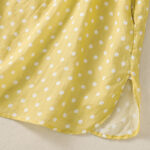 Buddha Stones Spring Polka Dot Button Stand Collar Polyester Midi Dress With Pockets - image 7