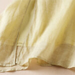 Buddha Stones Embroidered Leaf Crew Neck Half Sleeve Cotton Fiber Midi Dress - image 6