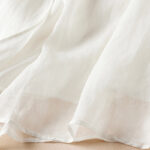 Buddha Stones Embroidered Leaf Crew Neck Half Sleeve Cotton Fiber Midi Dress - image 10