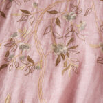 Buddha Stones Embroidered Leaf Crew Neck Half Sleeve Cotton Fiber Midi Dress - image 21