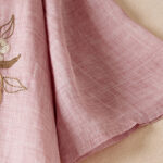 Buddha Stones Embroidered Leaf Crew Neck Half Sleeve Cotton Fiber Midi Dress - image 20