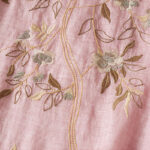 Buddha Stones Embroidered Leaf Crew Neck Half Sleeve Cotton Fiber Midi Dress - image 19