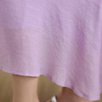 Buddha Stones Casual Plain Frog-Button Crew Neck Three Quarter Sleeve Cotton Midi Dress - image 7
