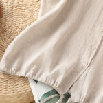 Buddha Stones Summer Plain Color Button Short Sleeve Women's Cotton Shirt - image 30