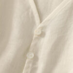 Buddha Stones Retro V-Neck Button Design Women's Cotton Sleeveless Vest - image 12