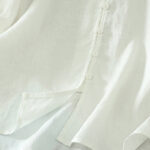 Buddha Stones Solid Buttons V-Neck Half Sleeve Women's Shirt - image 15