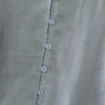 Buddha Stones Solid Buttons V-Neck Half Sleeve Women's Shirt - image 24