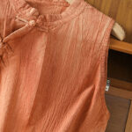 Buddha Stones Retro Frog-Button Design Women's Cotton Sleeveless Vest - image 6