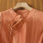 Buddha Stones Retro Frog-Button Design Women's Cotton Sleeveless Vest - image 4
