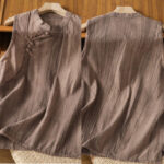 Buddha Stones Retro Frog-Button Design Women's Cotton Sleeveless Vest - image 13