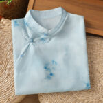 Buddha Stones Light Blue Frog-Button Sleeveless Women's Shirt - image 3