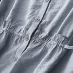 Buddha Stones Summer Button Lace-up Short Sleeve Women's Cotton Shirt - image 8