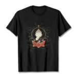 Buddha Stones Serene Sitting Buddha Lotus Pattern Tee T-shirt - Black - 2XL - image 4