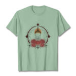 Buddha Stones Joyful Buddha Lotus Mandala Pattern Tee T-shirt - PaleGreen - 2XL - image 15