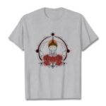 Buddha Stones Joyful Buddha Lotus Mandala Pattern Tee T-shirt - LightGrey - 2XL - image 20