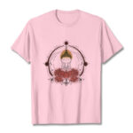 Buddha Stones Joyful Buddha Lotus Mandala Pattern Tee T-shirt - LightPink - 2XL - image 13
