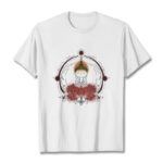 Buddha Stones Joyful Buddha Lotus Mandala Pattern Tee T-shirt - White - 2XL - image 1