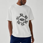 Buddha Stones OM Symbol Lotus Flower Pattern Tee T-shirt - image 8