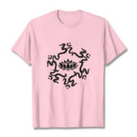 Buddha Stones OM Symbol Lotus Flower Pattern Tee T-shirt - LightPink - 2XL - image 14