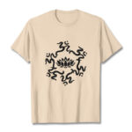 Buddha Stones OM Symbol Lotus Flower Pattern Tee T-shirt - Bisque - 2XL - image 10