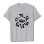 Buddha Stones OM Symbol Lotus Flower Pattern Tee T-shirt - LightGrey - 2XL - image 20