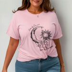 Buddha Stones Sun Moon Lotus Flower Pattern Tee T-shirt - image 14