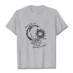 Buddha Stones Sun Moon Lotus Flower Pattern Tee T-shirt - LightGrey - 2XL - image 20