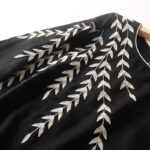 Buddha Stones Casual Embroidery Split Three Quarter Sleeve Cotton Linen Midi Dress - image 4