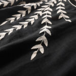 Buddha Stones Casual Embroidery Split Three Quarter Sleeve Cotton Linen Midi Dress - image 5