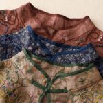 Buddha Stones Retro Embroidery Frog-Button Cotton Linen Cheongsam Midi Dress With Pockets - image 17
