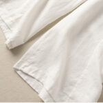 Buddha Stones Plain Color 7-8 Length Capri Cropped Pants Cotton Linen Women's Wide Leg Pants With Pockets - image 9