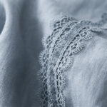 Buddha Stones Plain Color Lace Stitching Cotton Linen Women's Wide Leg Pants With Pockets - image 4