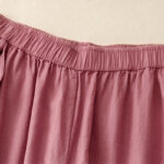 Buddha Stones Plain Color Lace Stitching Cotton Linen Women's Wide Leg Pants With Pockets - image 18