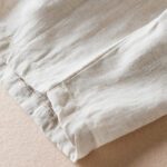 Buddha Stones Colored Thread 7-8 Length Women's Harem Cotton Linen Pants With Pockets - image 5