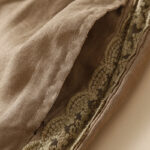 Buddha Stones Plain Lace Women's Harem Cotton Linen Pants With Pockets - image 5