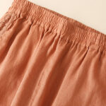 Buddha Stones Plain Lace Women's Harem Cotton Linen Pants With Pockets - image 9