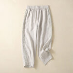 Buddha Stones Plain Lace Women's Harem Cotton Linen Pants With Pockets - WhiteSmoke - US8-10，UK/AU12-14，EU40-42 (2XL) - image 11