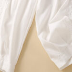 Buddha Stones Plain Lace Women's Harem Cotton Linen Pants With Pockets - image 24