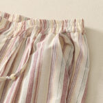Buddha Stones Color Vertical Stripes Cotton Women's Wide Leg Pants With Pockets - image 4
