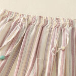 Buddha Stones Color Vertical Stripes Cotton Women's Wide Leg Pants With Pockets - image 3